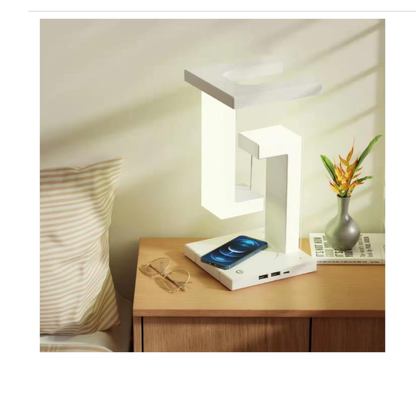 Floating lamp, wireless charger decorative light for bedroom/office